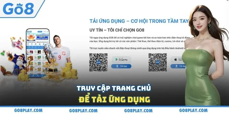 Truy cập trang chủ để tải ứng dụng